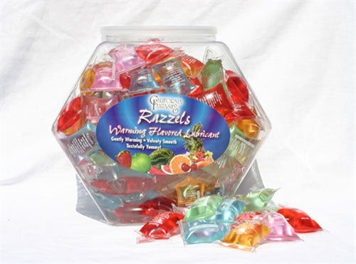 Razzels Warming Lubricant - 100 Pillow Fishbowl - Assorted Flavors-0