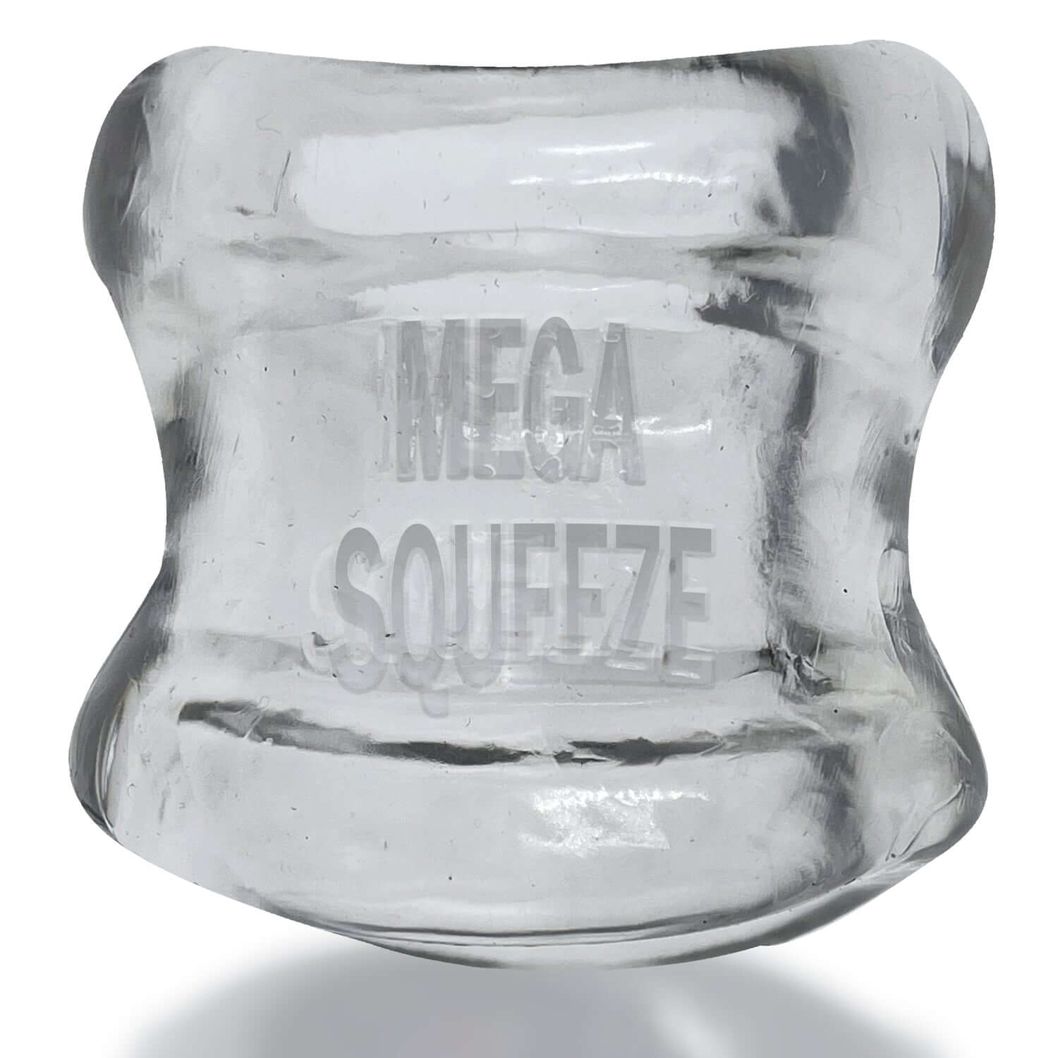 Oxballs Mega Squeeze Ergofit Ballstretcher Clear, flexible and ergonomic ball stretcher accessory.