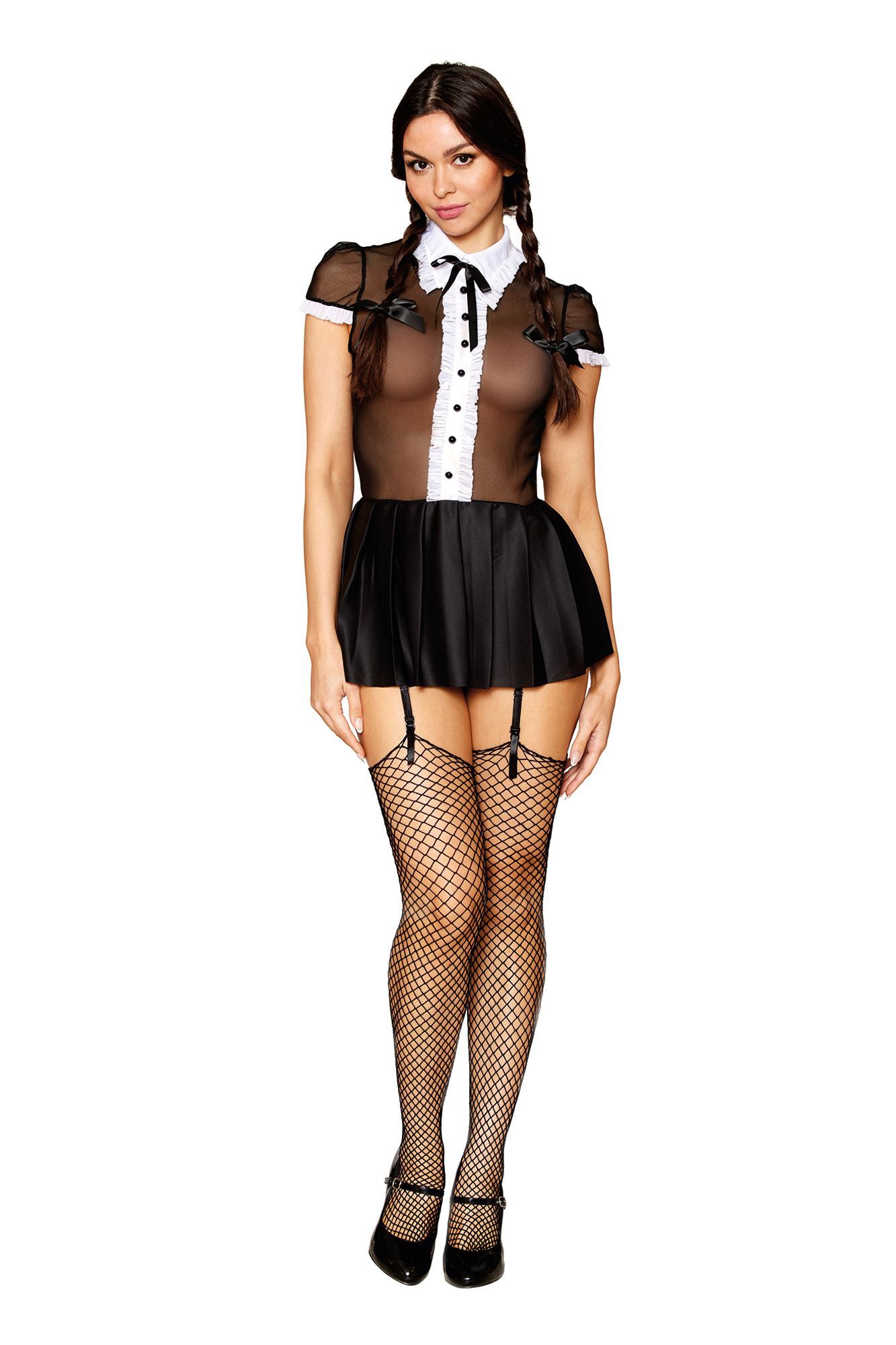 Gothic School Girl - Miss Behavin - One Size -  Black-1