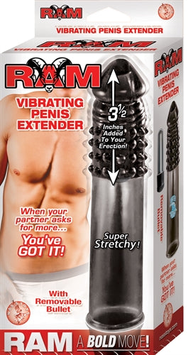 Ram Vibrating Penis Extender - Smoke-1