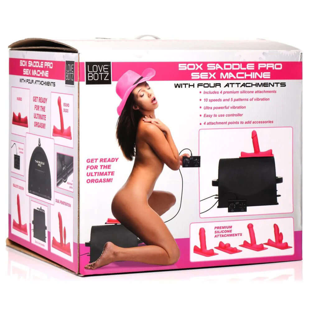 Love Botz 50x Saddle Pro Sex Machine With 4  Attachments-6