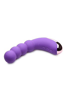 Silicone Beaded Vibrator - Violet-2