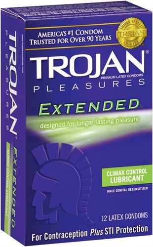 Trojan Pleasures Extended Pleasure - 12 Pack-0
