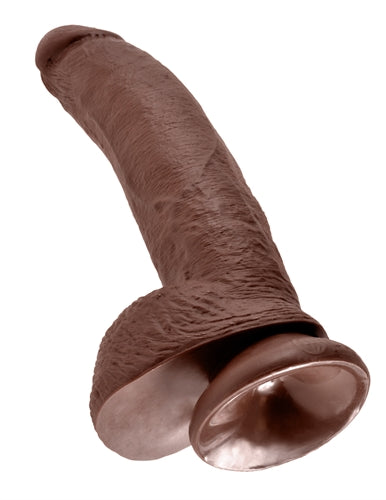 King Cock 9-Inch Cock With Balls - Brown *