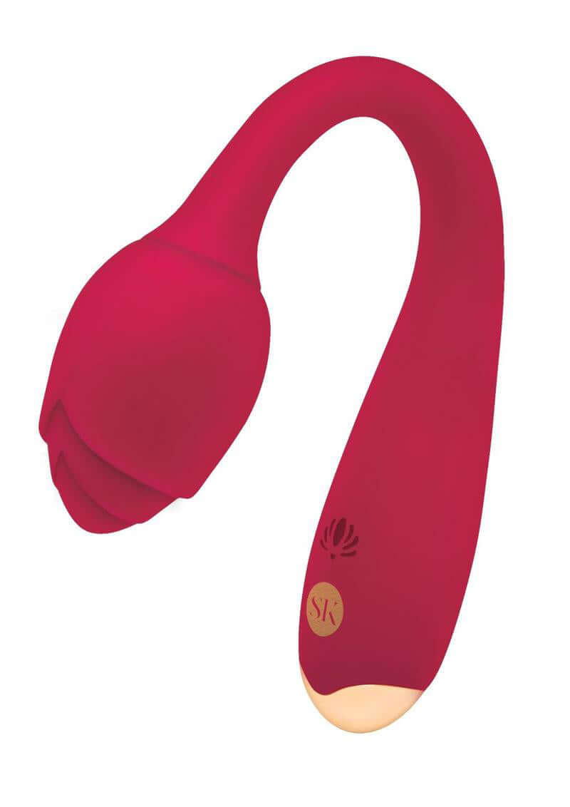 Rosegasm Long Stem Flexi G-Spot Vibe Rose - Red-0