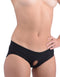 Lace Envy Black Crotchless Panty Harness - L/xl-0