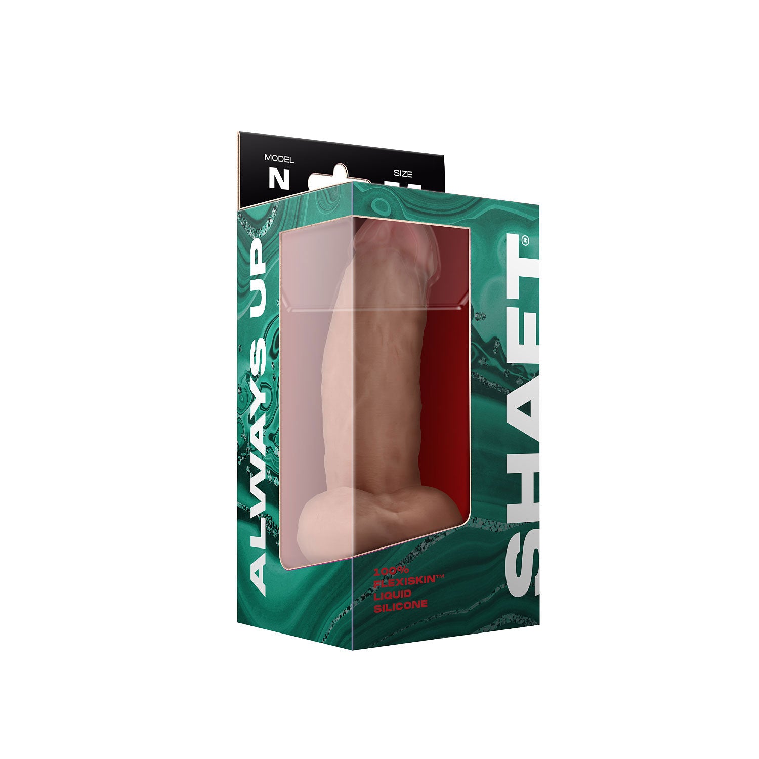 Shaft - Model N 7.5 Inch Liquid Silicone Dong With Balls - Pine-1