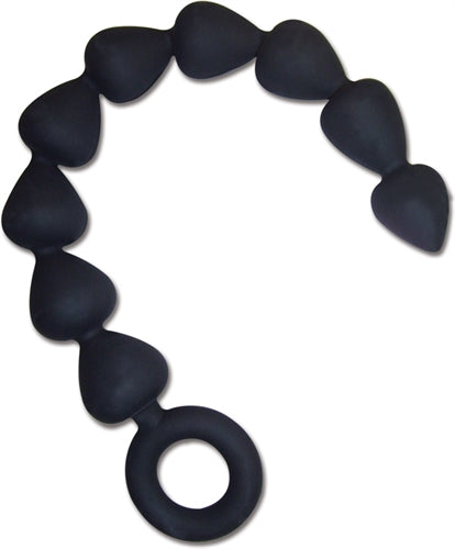 Sex and Mischief Silicone Anal Beads - Premium Black Anal Pleasure