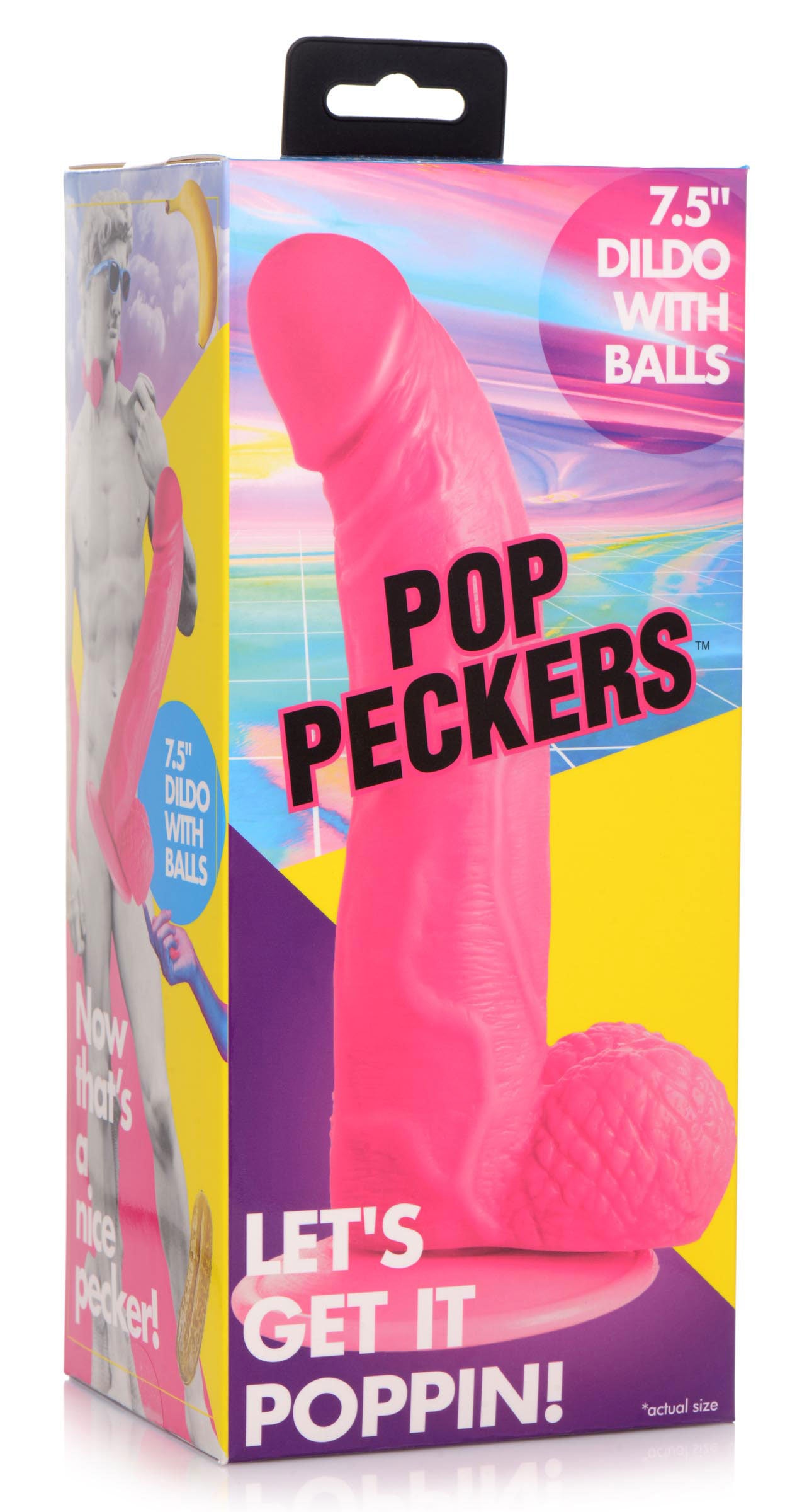 Pop Pecker 7.5 Inch Dildo With Balls - Pink-6