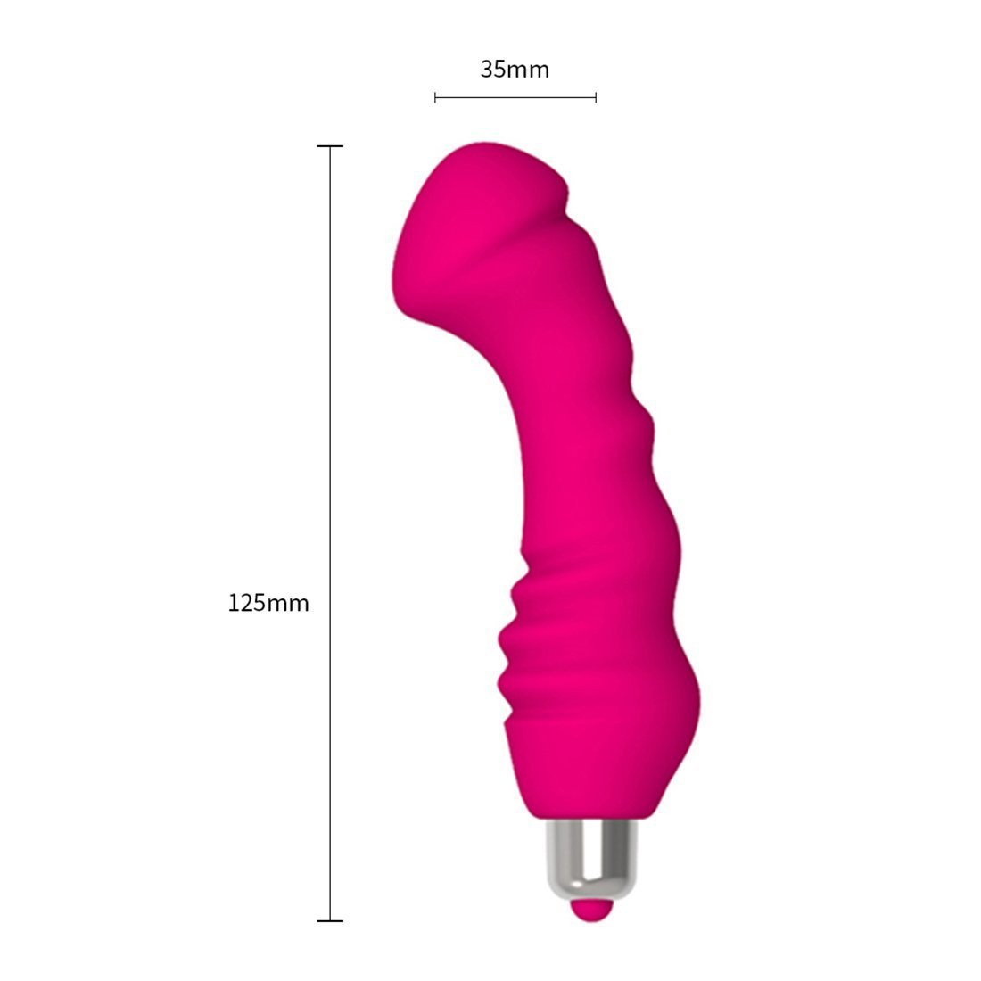 Levett Tinda Premium Silicone Waterproof 10 Multi-Speed Powerfull Massager Hot Pink