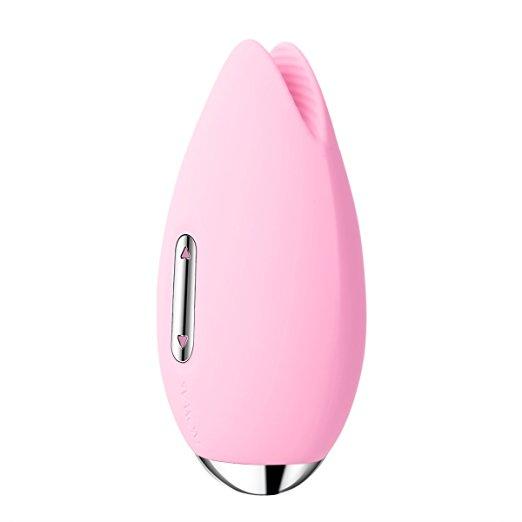 SVAKOM Candy 3-function Rechargeable Silicone Massager with Moving Lips Pale Pink