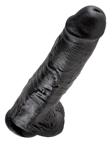 King Cock 11 Inch With Balls - Black-3