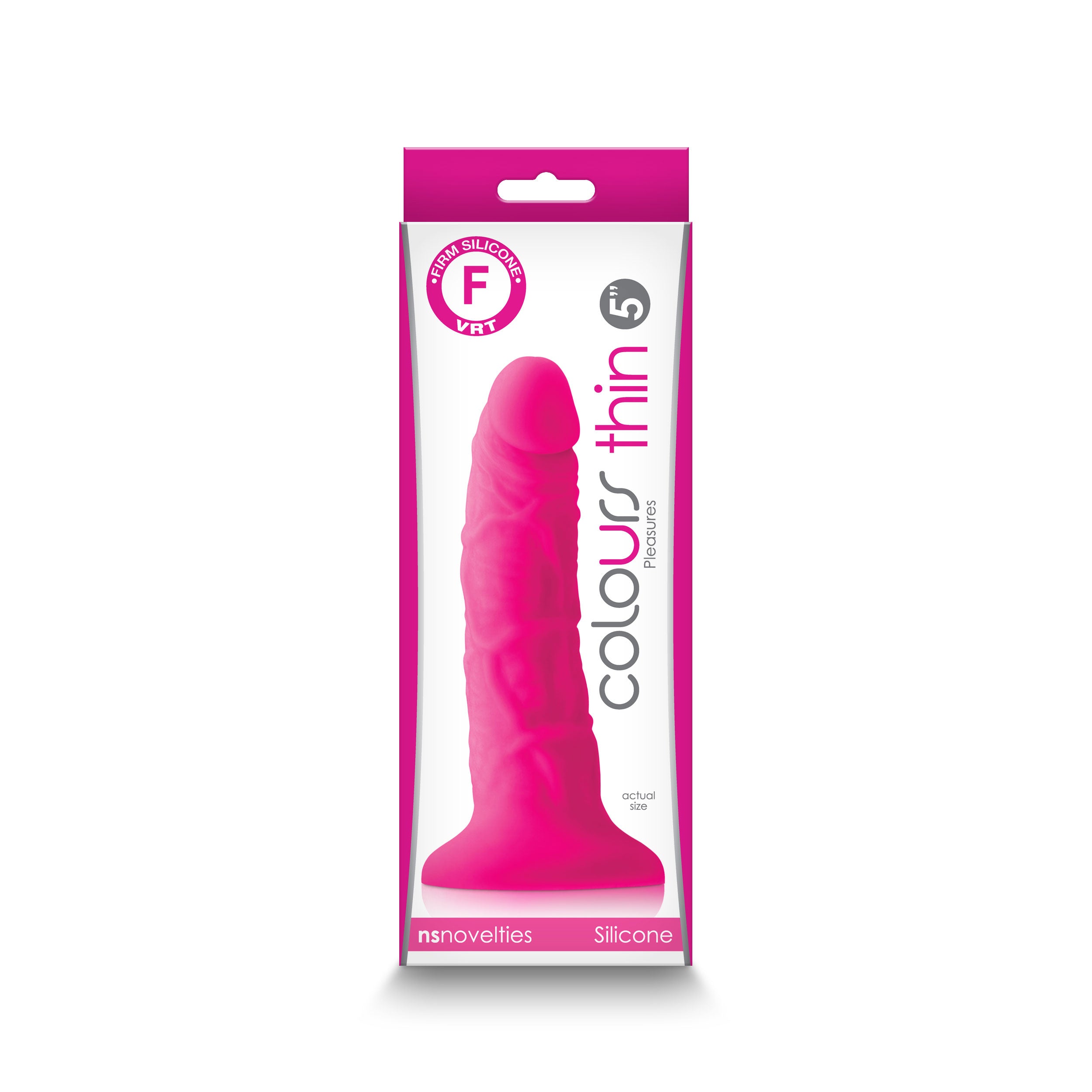 Colours - Pleasures - Thin 5 Inch Dildo - Pink-2