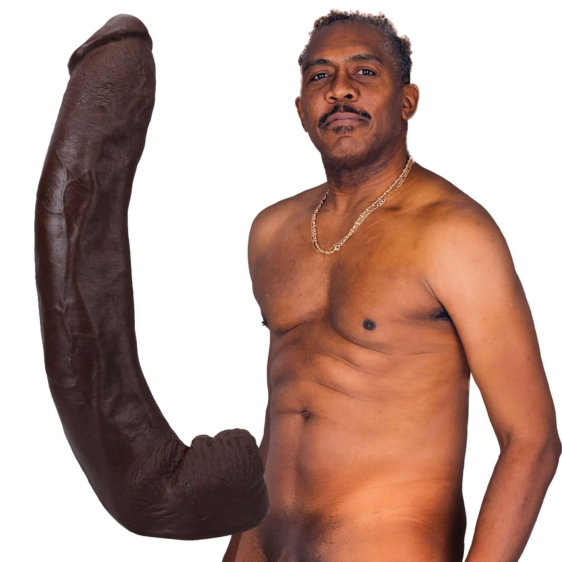 Signature Cocks - Dredd 13.5 Inch Ultraskyn Cock with Removable Vac-U-Lock Suction Cup in Chocolate