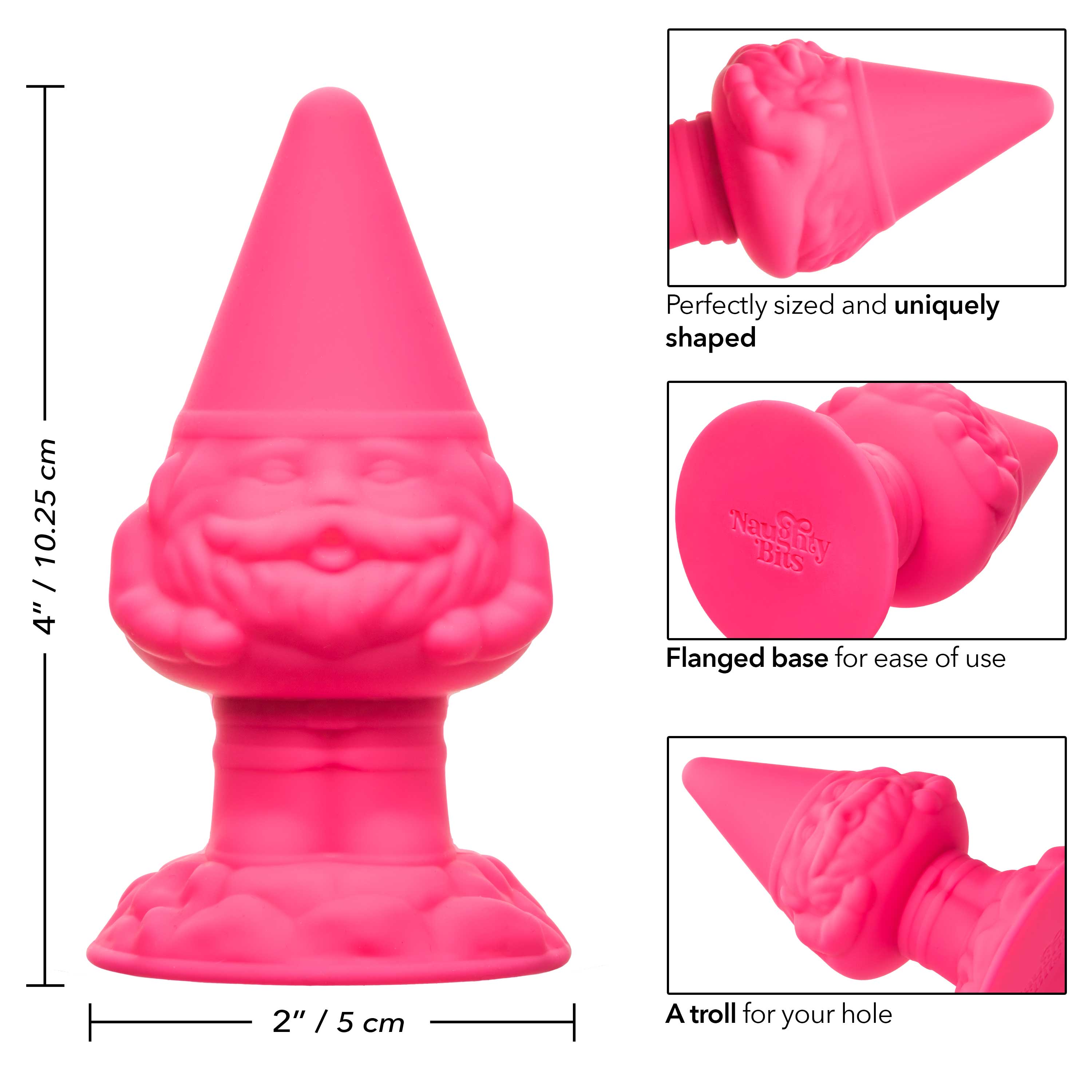 Naughty Bits Anal Gnome Gnome Butt Plug - Pink-2
