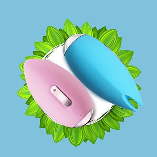 SVAKOM Candy 3-function Rechargeable Silicone Massager with Moving Lips Pale Blue