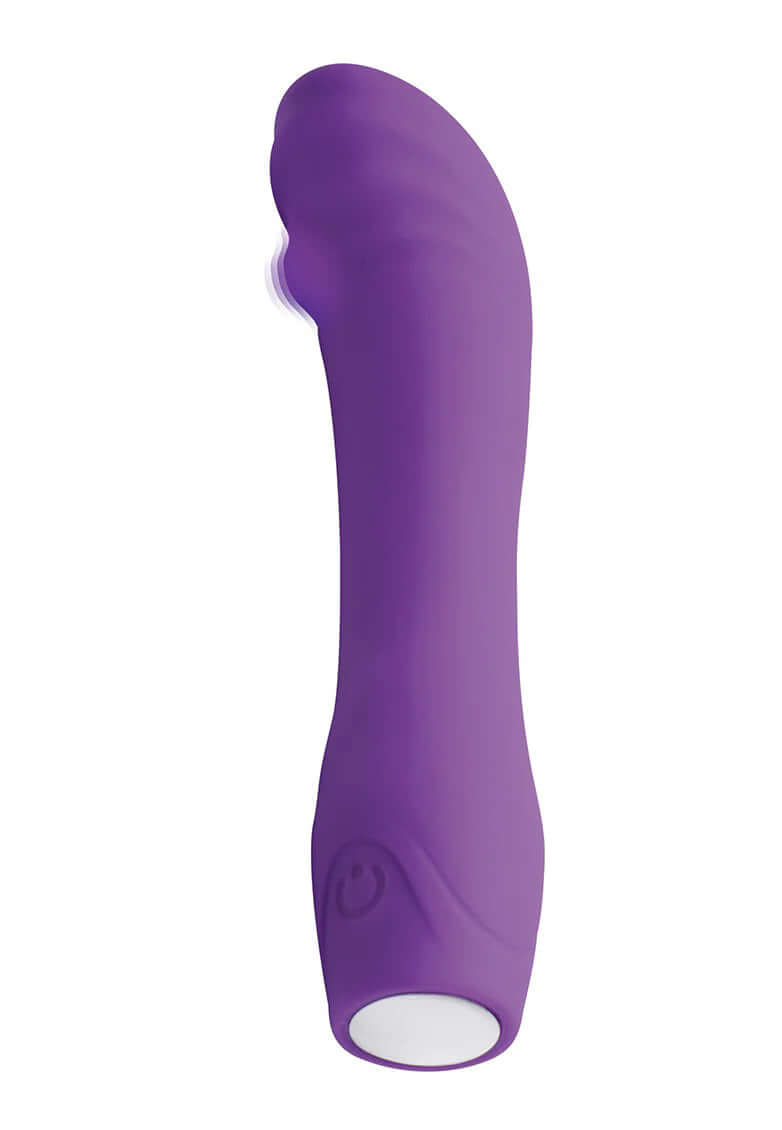 Violet G-Charm Moving G-Spot Bead Mini Vibe with ergonomic design and textured tip for pinpoint pleasure, made from velvety smooth silicone.
