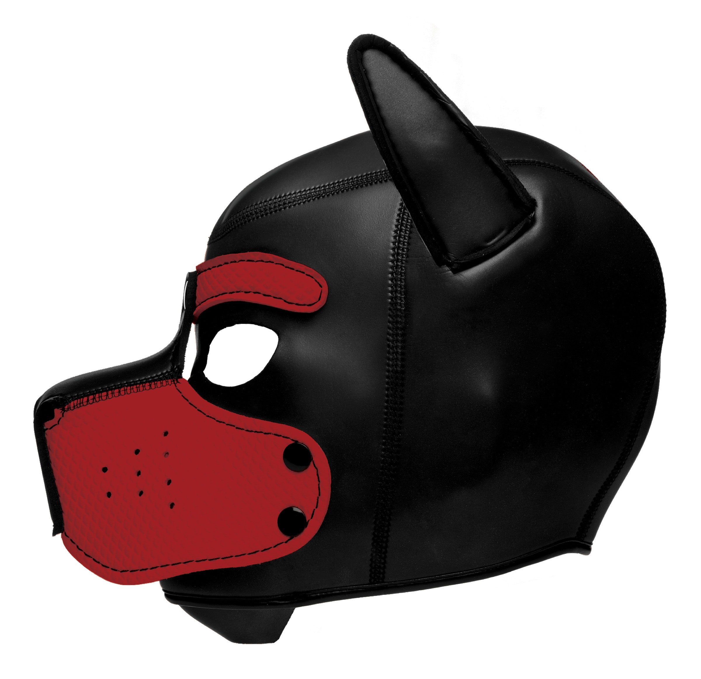 Spike Neoprene Puppy Hood - Red-1