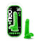 Neo Elite - 6 Inch Silicone Dual Density Cock  With Balls - Neon Green