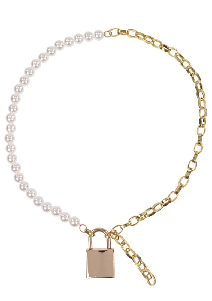 Pearl Day Collar - White/gold-4