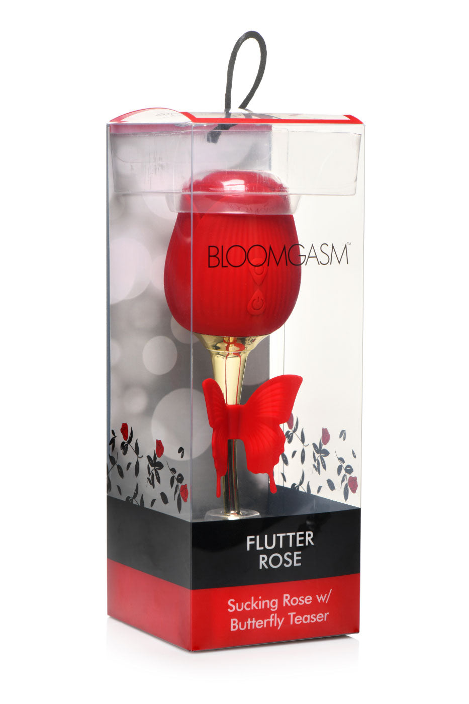 Bloomgasm Flutter Rose Sucking Rose With Butterfly  Teaser - Red-1