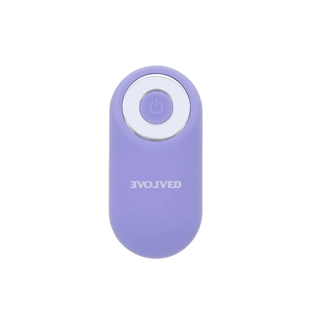 Lilac Rabbit Vibrator ergonomic remote control, featuring 10 vibrating speeds and patterns, enhancing hands-free pleasure.