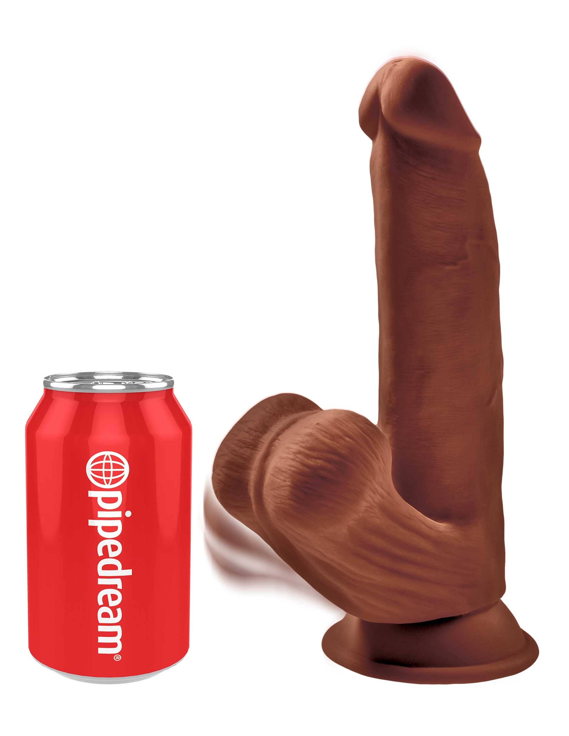 8 Inch Triple Density Cock With Swinging Balls -  Brown-2