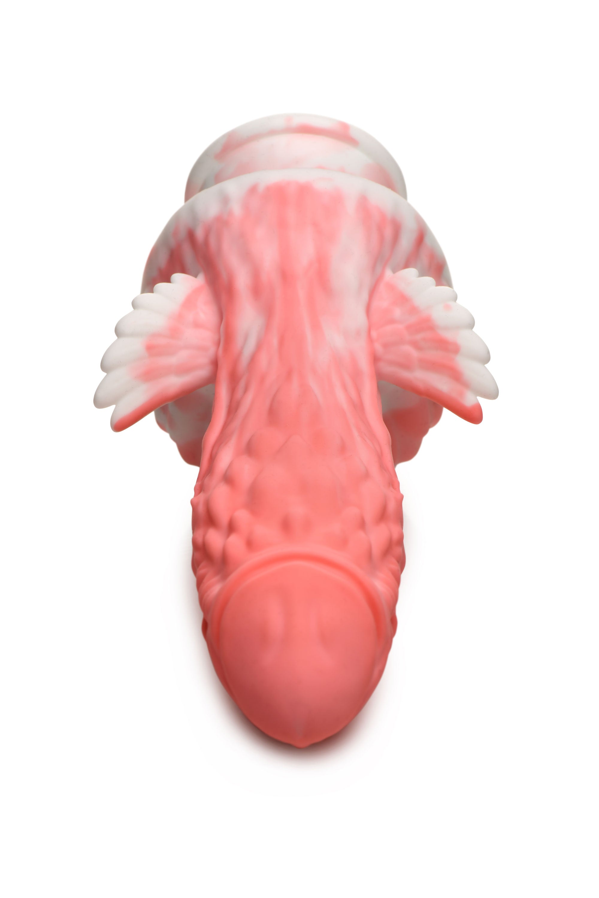 Pegasus Pecker Winged Silicone Dildo - Pink/white-5