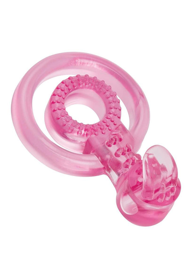Bodywand Rechargeable Duo Ring With Clit Tickler - Pink-0
