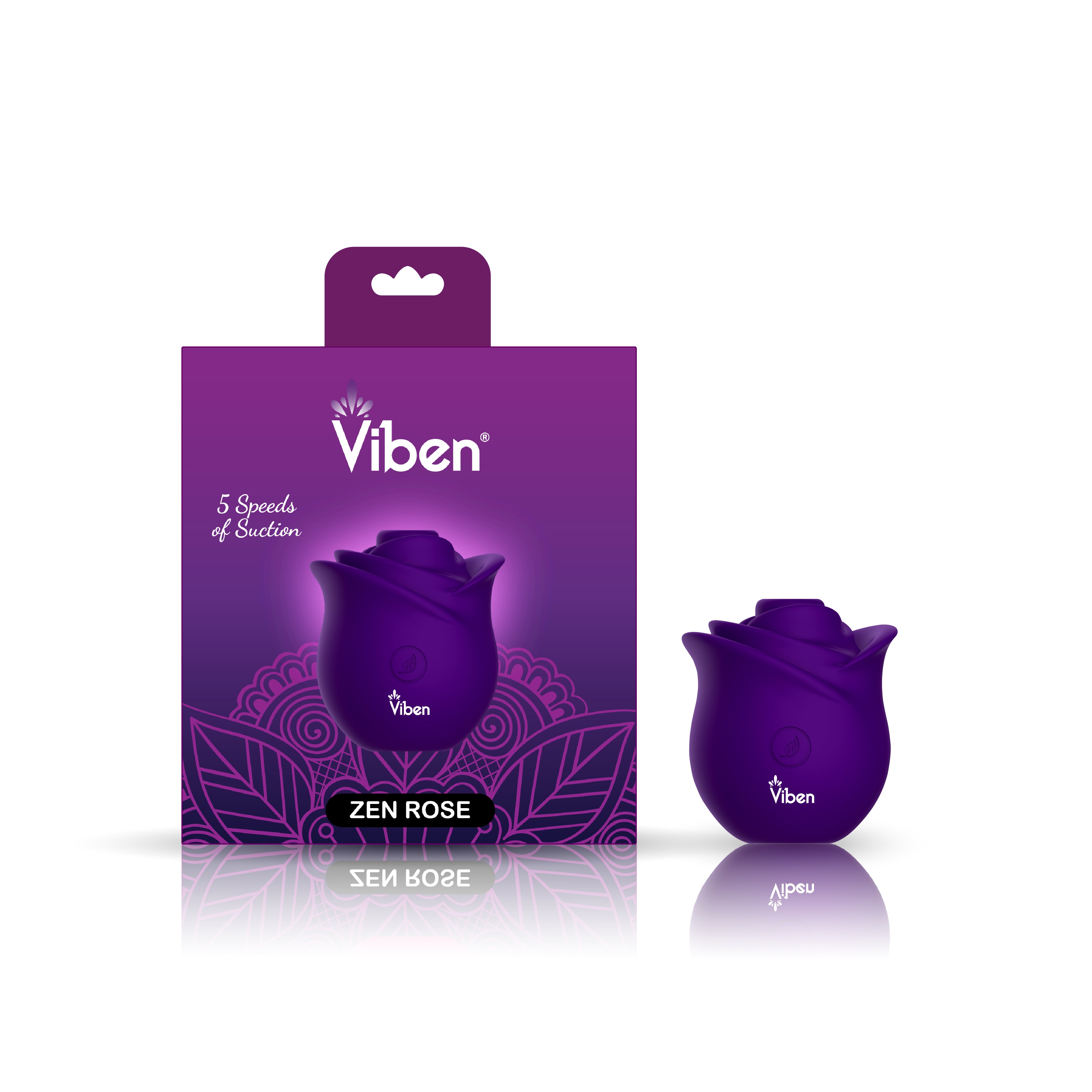 Zen Rose - Violet - Handheld Rose Clitoral and Nipple Stimulator - Presale Only-3