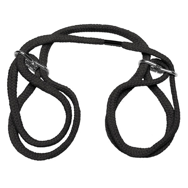 Japanese Style Bondage - Cotton Wrist or Ankle  Cotton Cuffs - Black