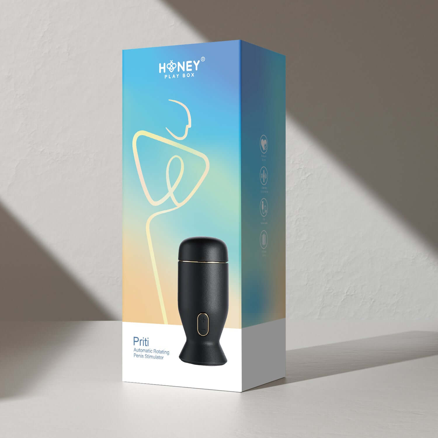 Priti - Automatic Rotating Penis Stimulator - Black-3