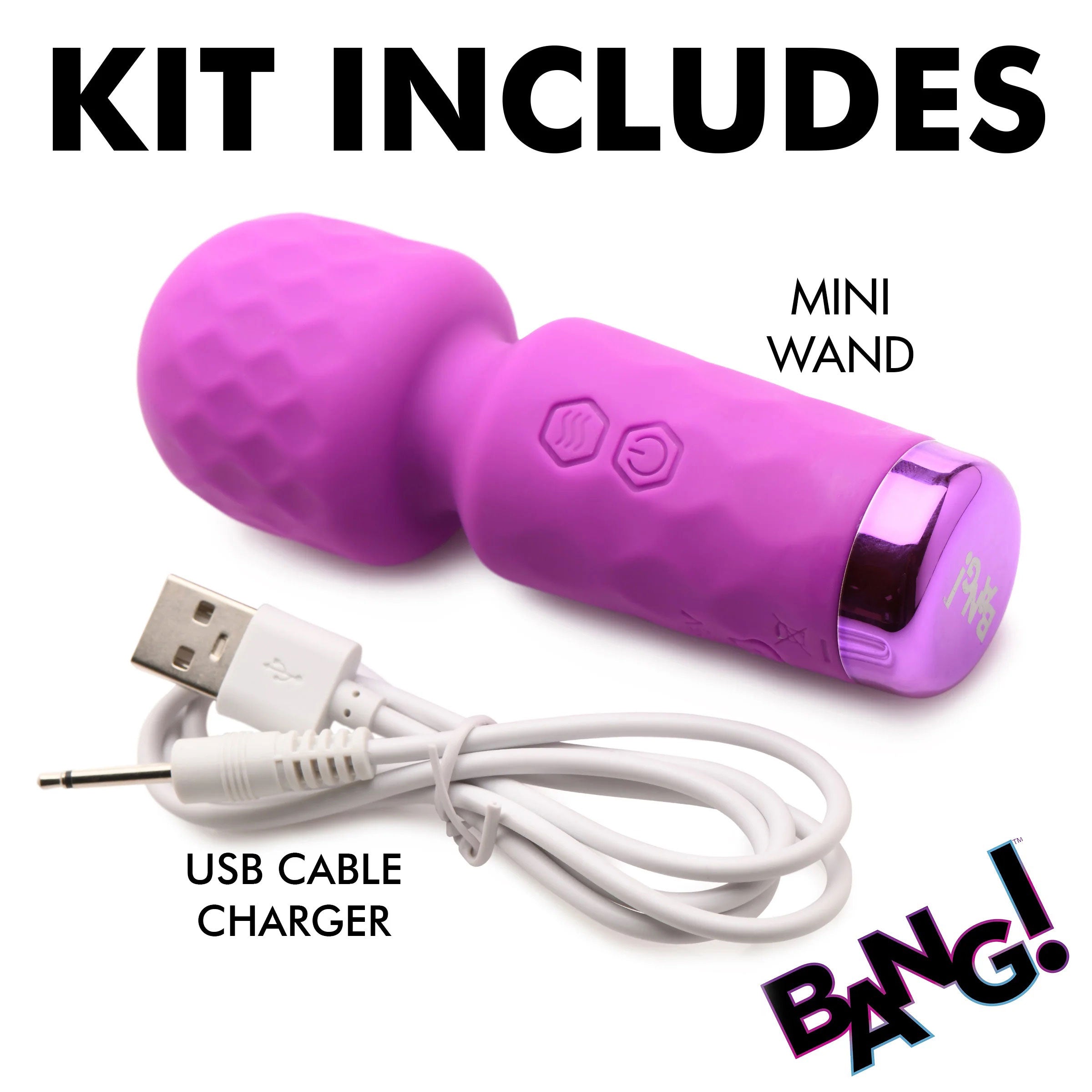 10x Mini Silicone Wand - Purple-2