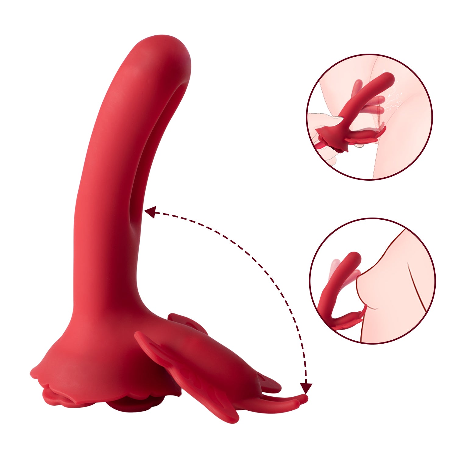 Layla - Butterfly Clit and G-Spot Vibrator - Red-3
