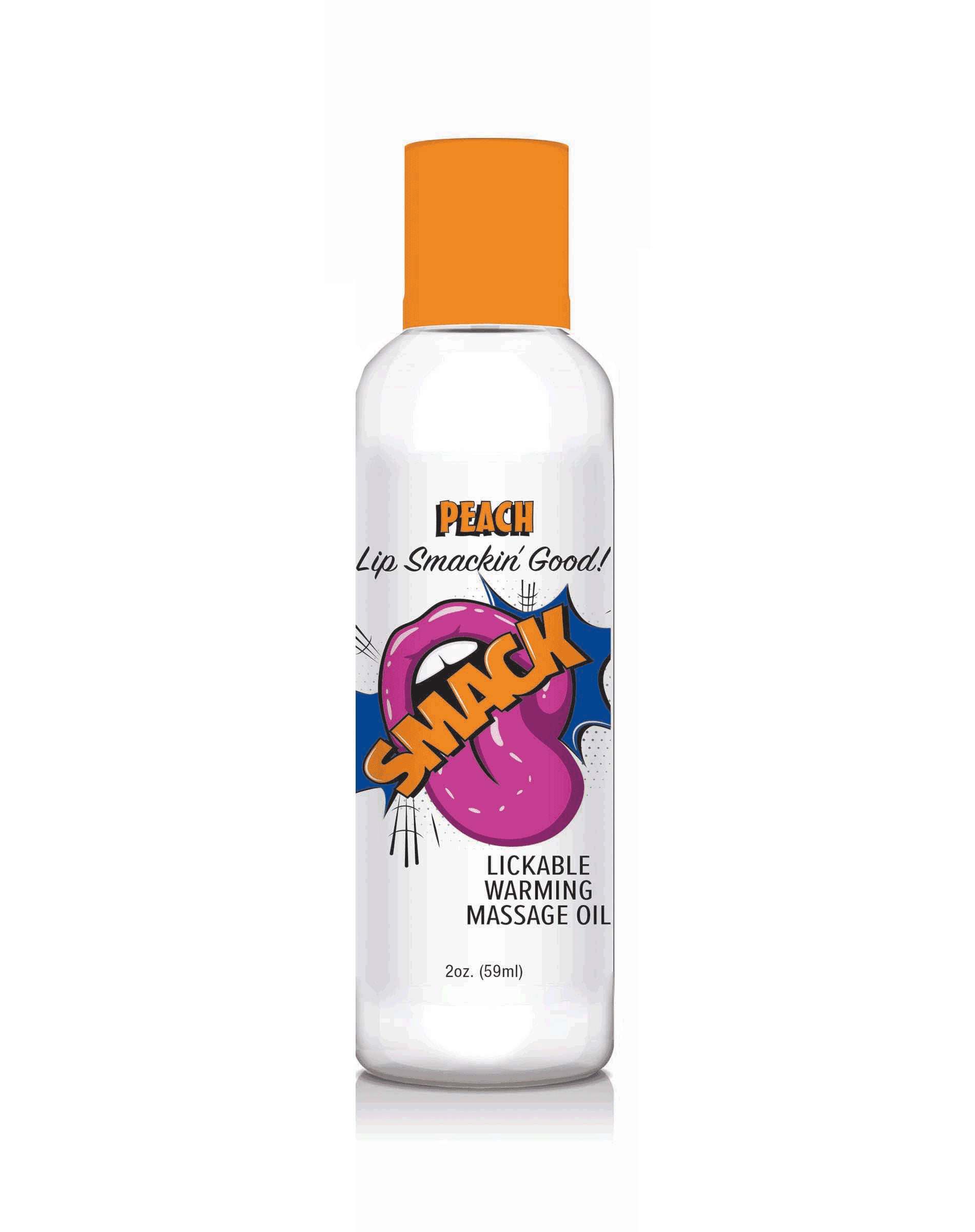 Smack Warming and Lickable Massage Oil - Peach 2  Oz-1