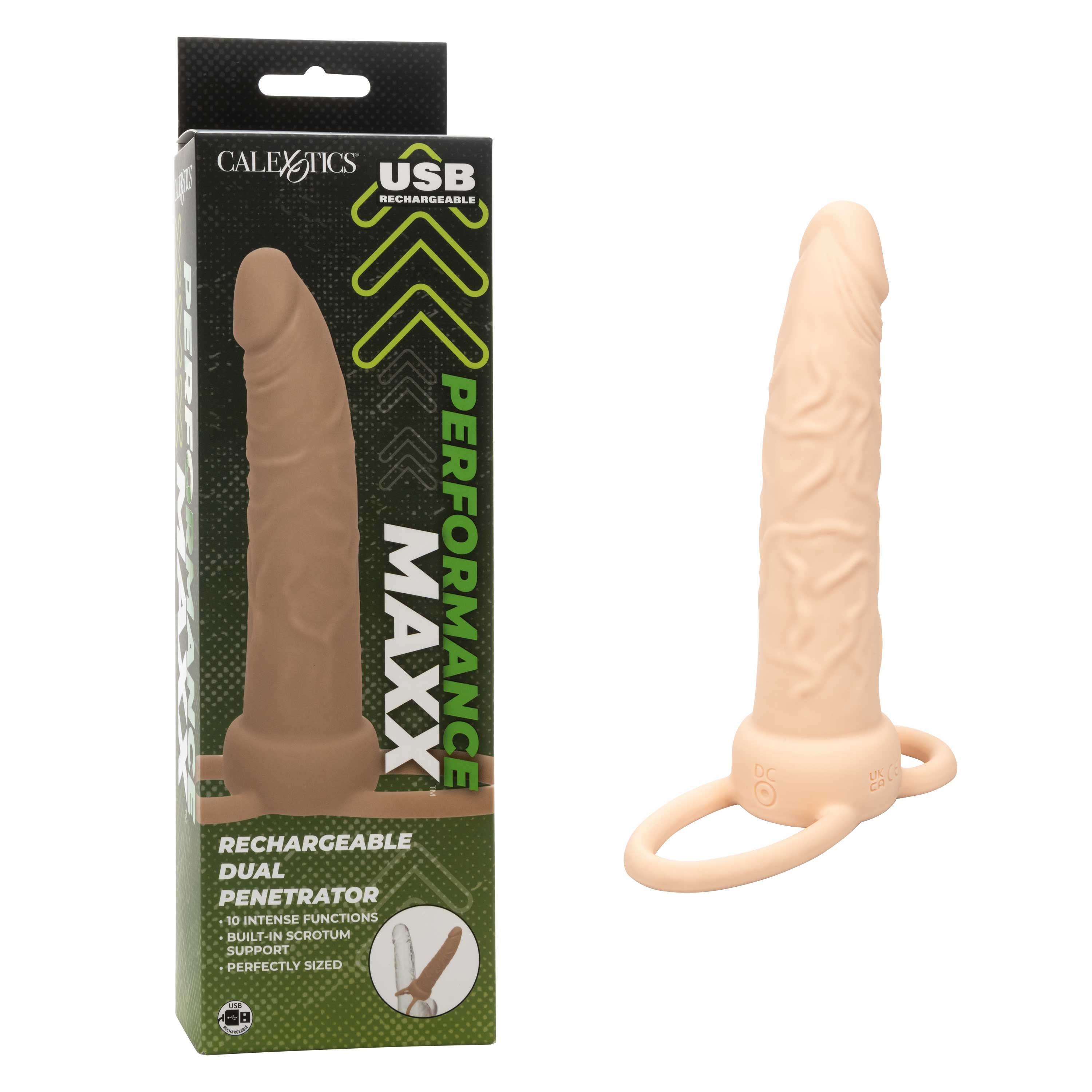 Performance Maxx Rechargeable Dual Penetrator -  Ivory-0