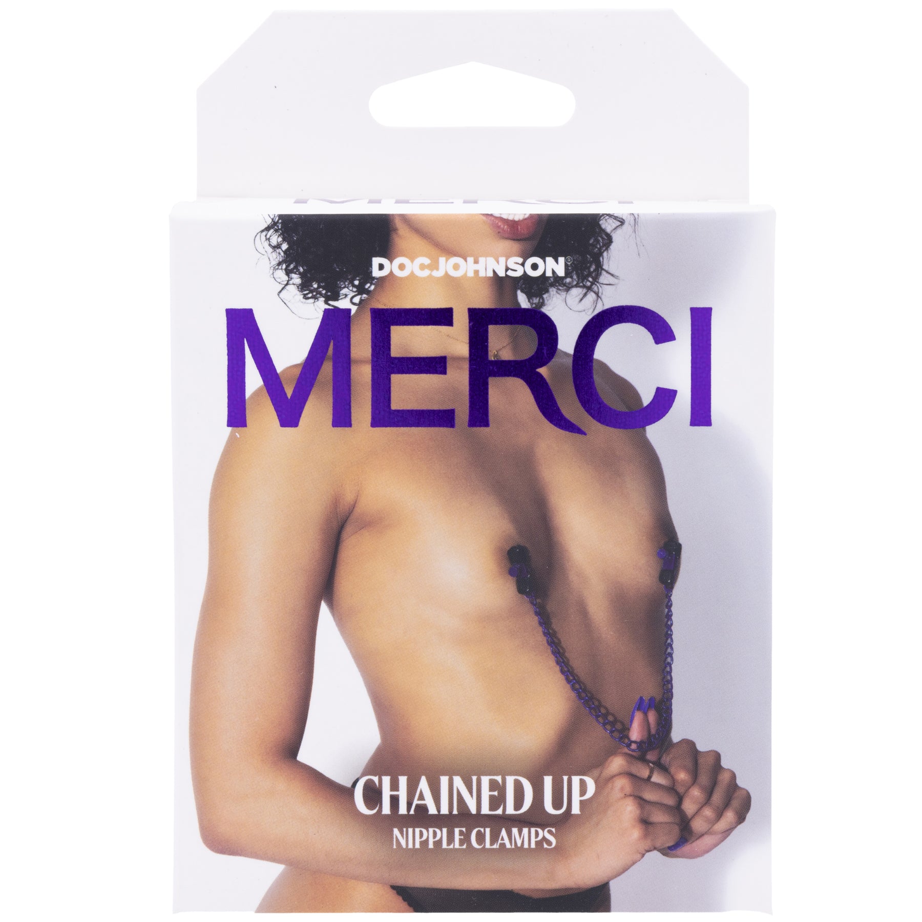Merci - Chained Up - Nipple Clamps - Violet/black-0
