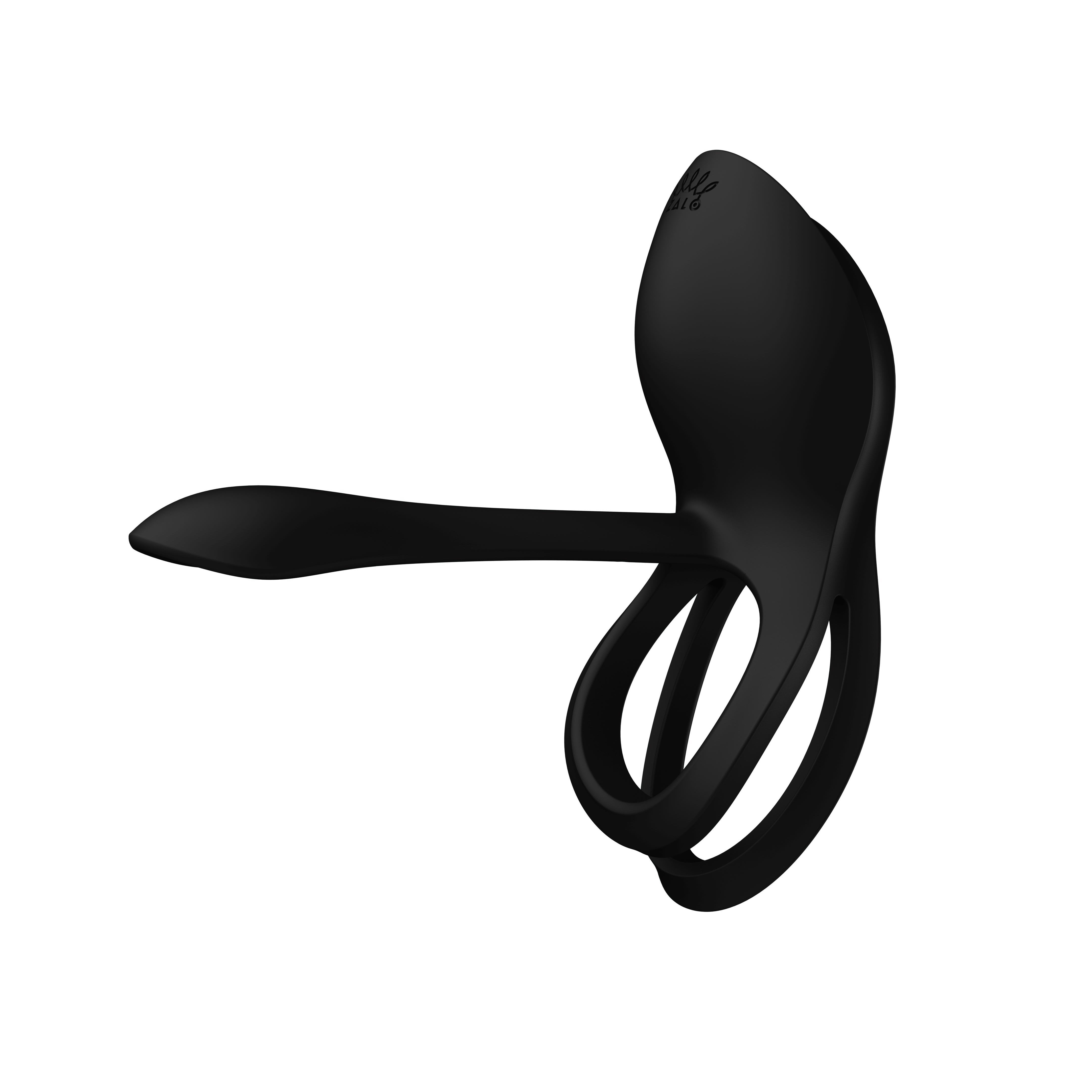 ZALO Bayek Vibrating Couples Ring in Obsidian Black, part of the Legend Series with 8 vibration modes and remote control.