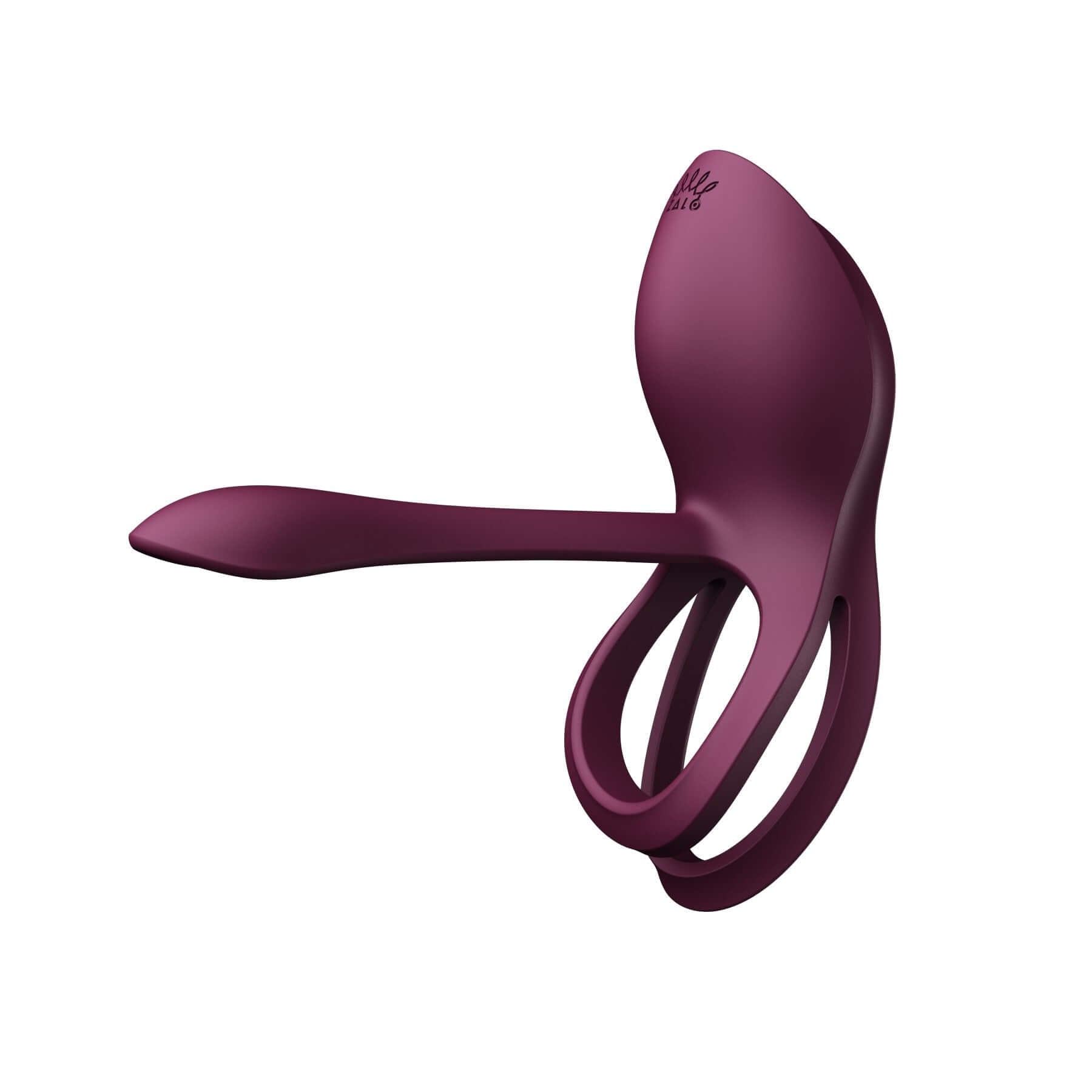 ZALO Bayek Velvet Purple Vibrating Couples Ring with 8 Vibration Modes and Remote Control, designed for enhanced pleasure and ergonomic fit.