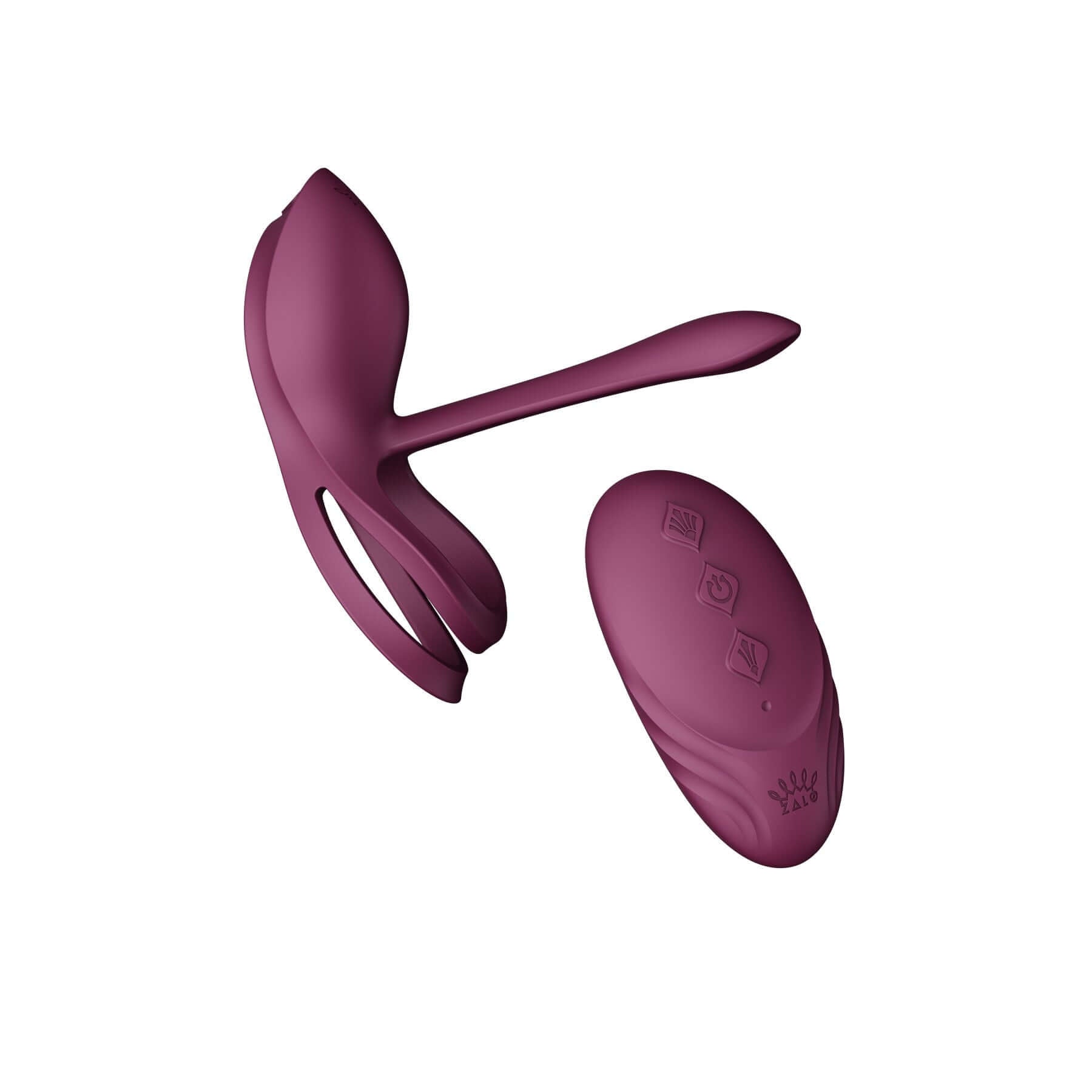 ZALO Bayek Vibrating Couples Ring in Velvet Purple with Remote Control, USB Rechargeable, 8 Vibration Modes, Waterproof Sex Toy, 1-Year Warranty