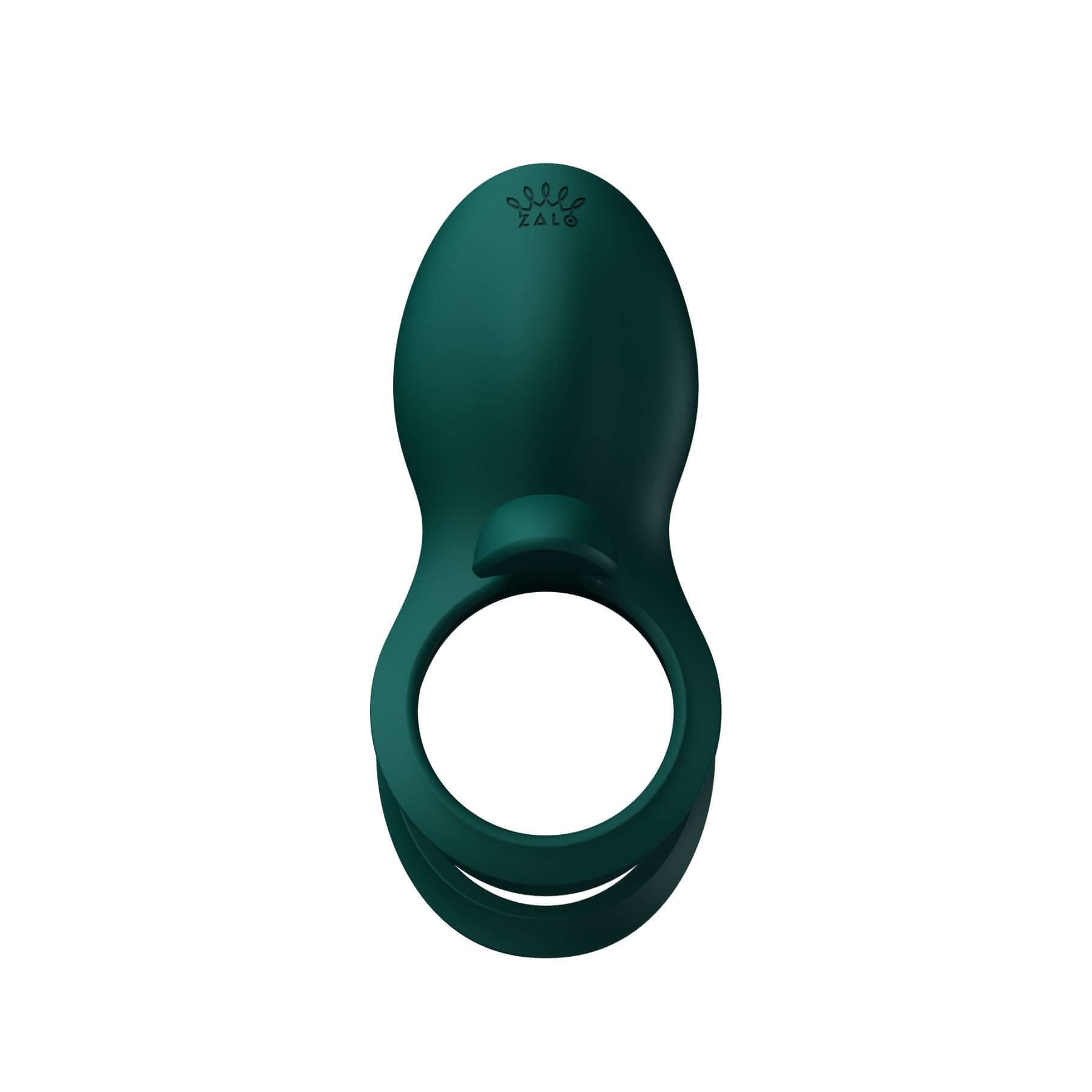 ZALO Bayek Vibrating Couples Ring in Turquoise Green, Ergonomic Silicone Design, Waterproof, USB Rechargeable, 8 Vibration Modes