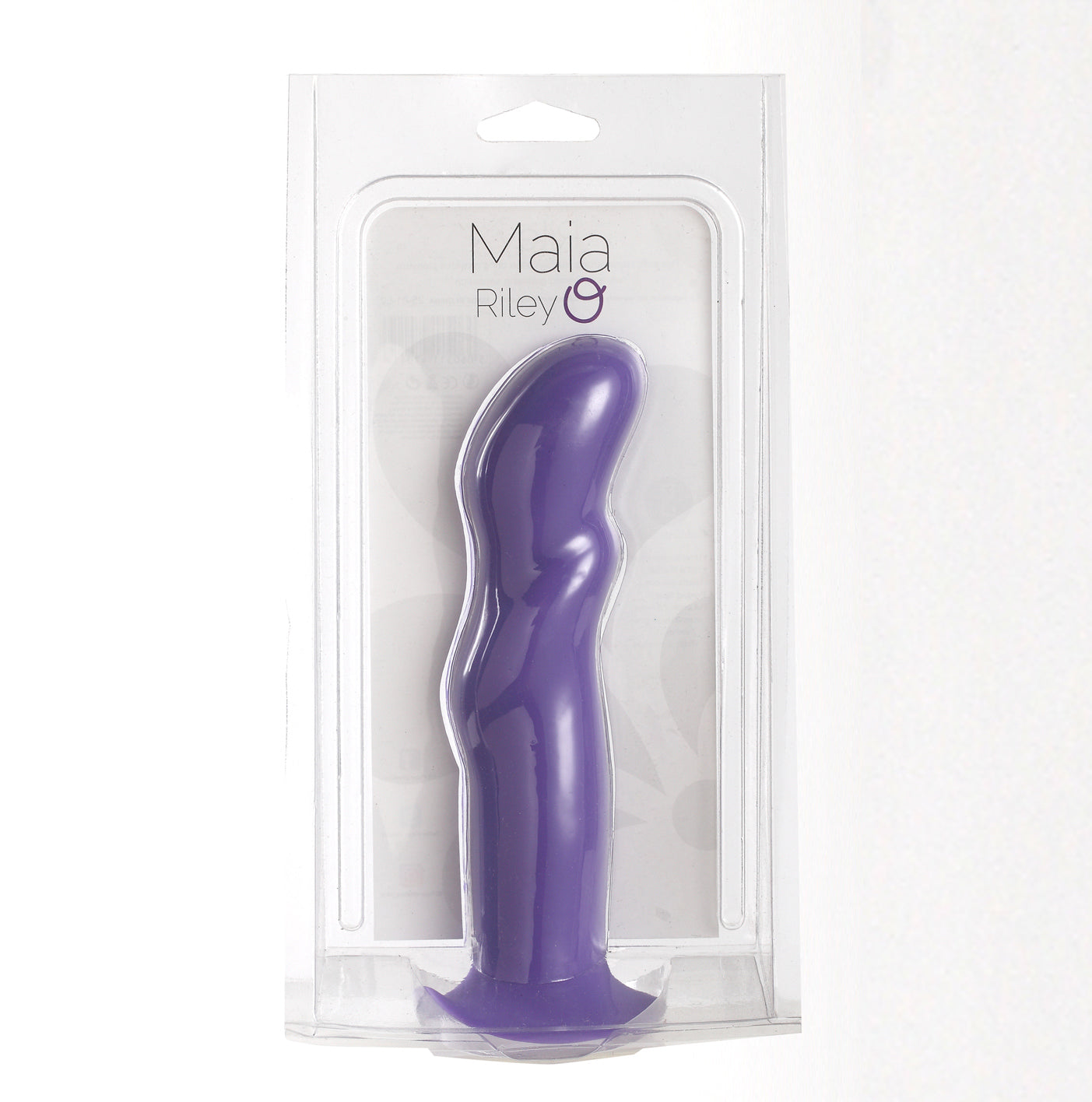 Riley Silicone Swirled Dong - Neon Purple-0