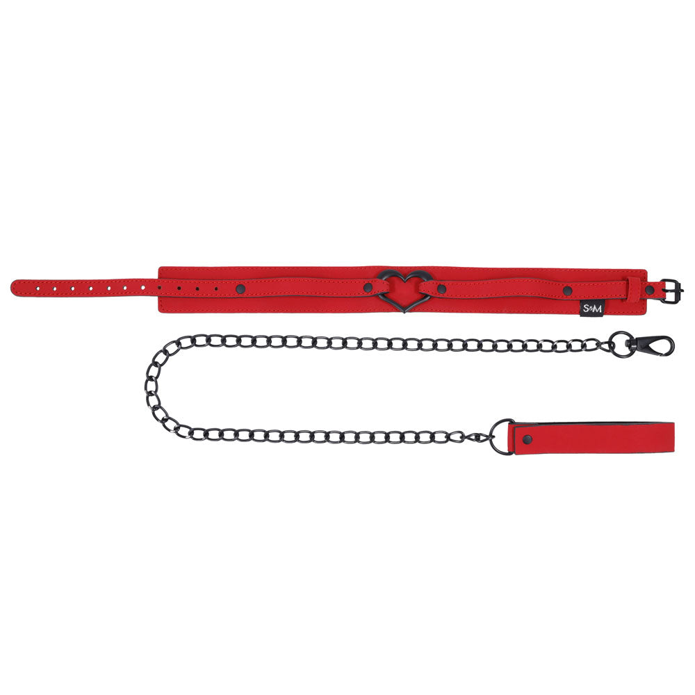 Amor Collar and Leash - Red-1