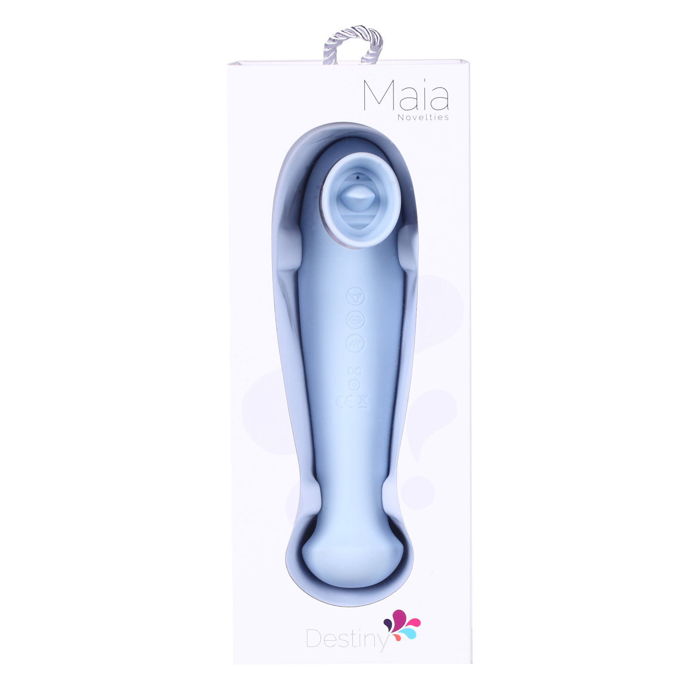 Destiny 15-Function Rechargeable Vibrating -  Suction Wand - Blue-5
