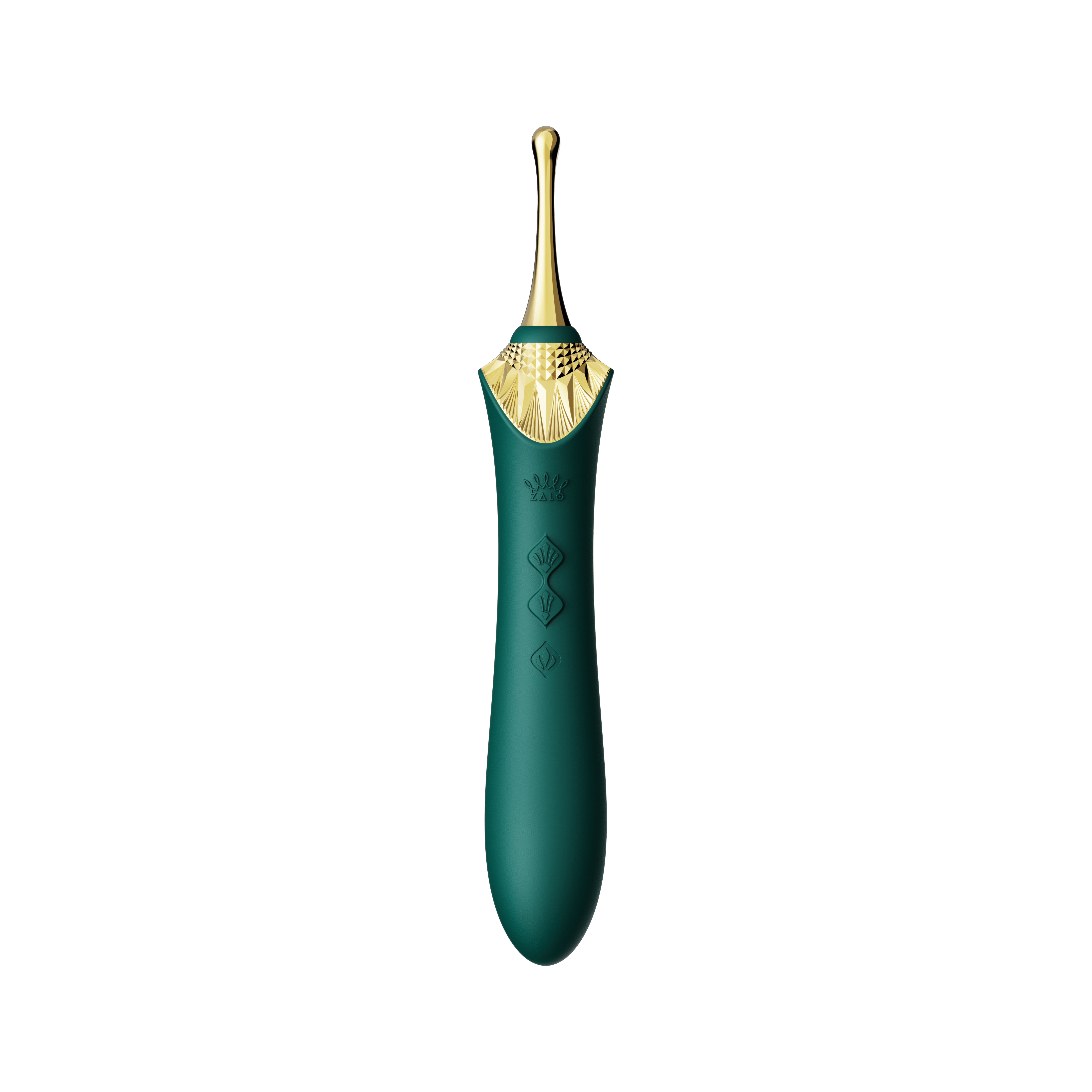 ZALO Bess 2 clitoral massager in turquoise green with golden head, waterproof, USB rechargeable, and 8 vibration modes for targeted stimulation