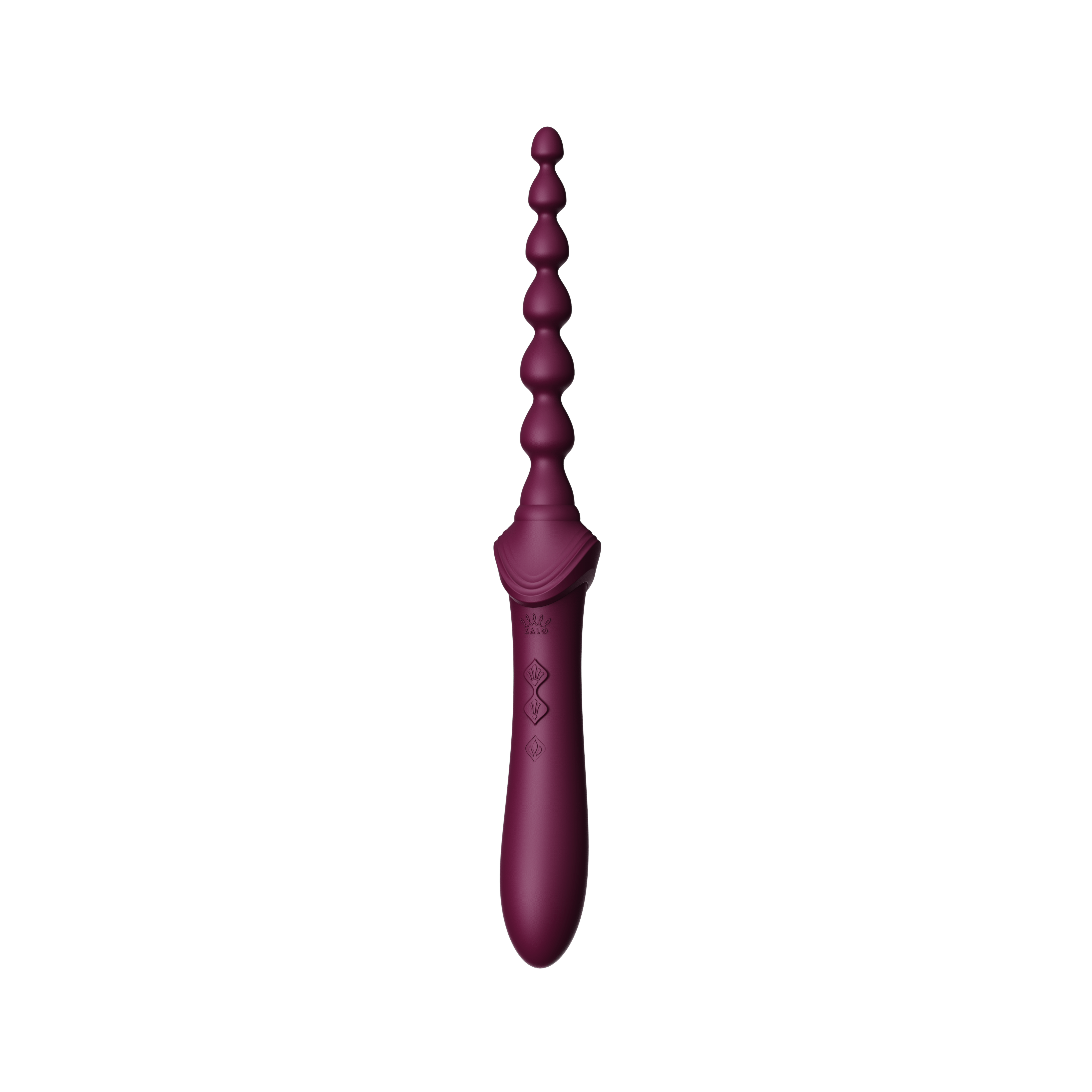ZALO Bess 2 Clitoral Massager in Velvet Purple with Anal Beads Attachment for Targeted Stimulation and Heating Function