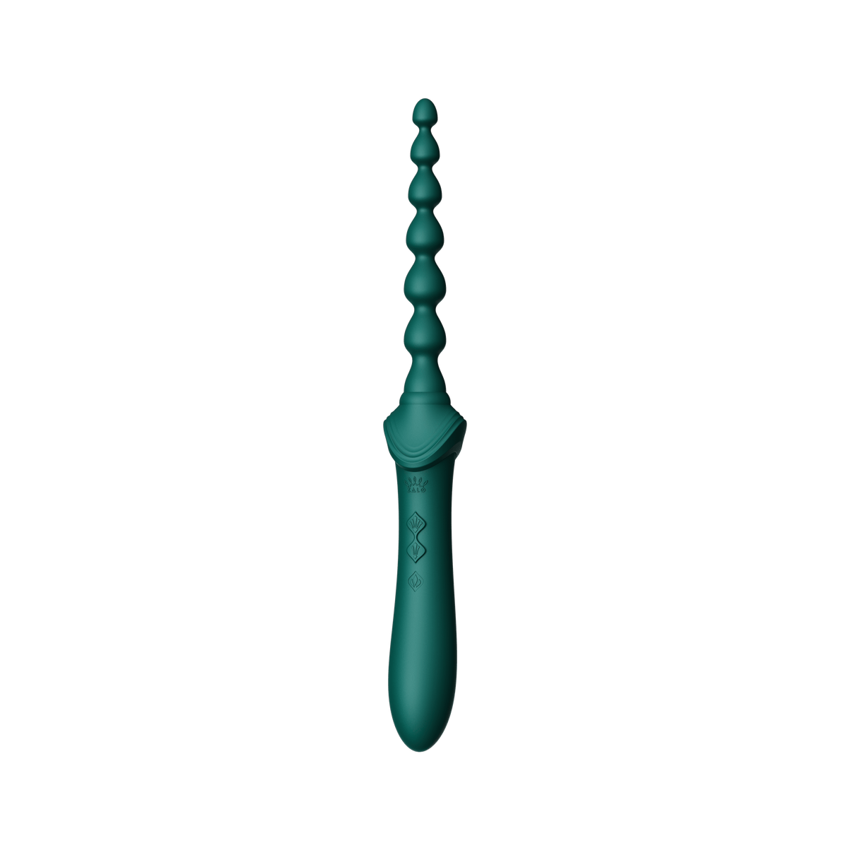 ZALO Bess 2 Clitoral Massager with anal beads attachment in turquoise green, featuring 8 vibration modes and waterproof design