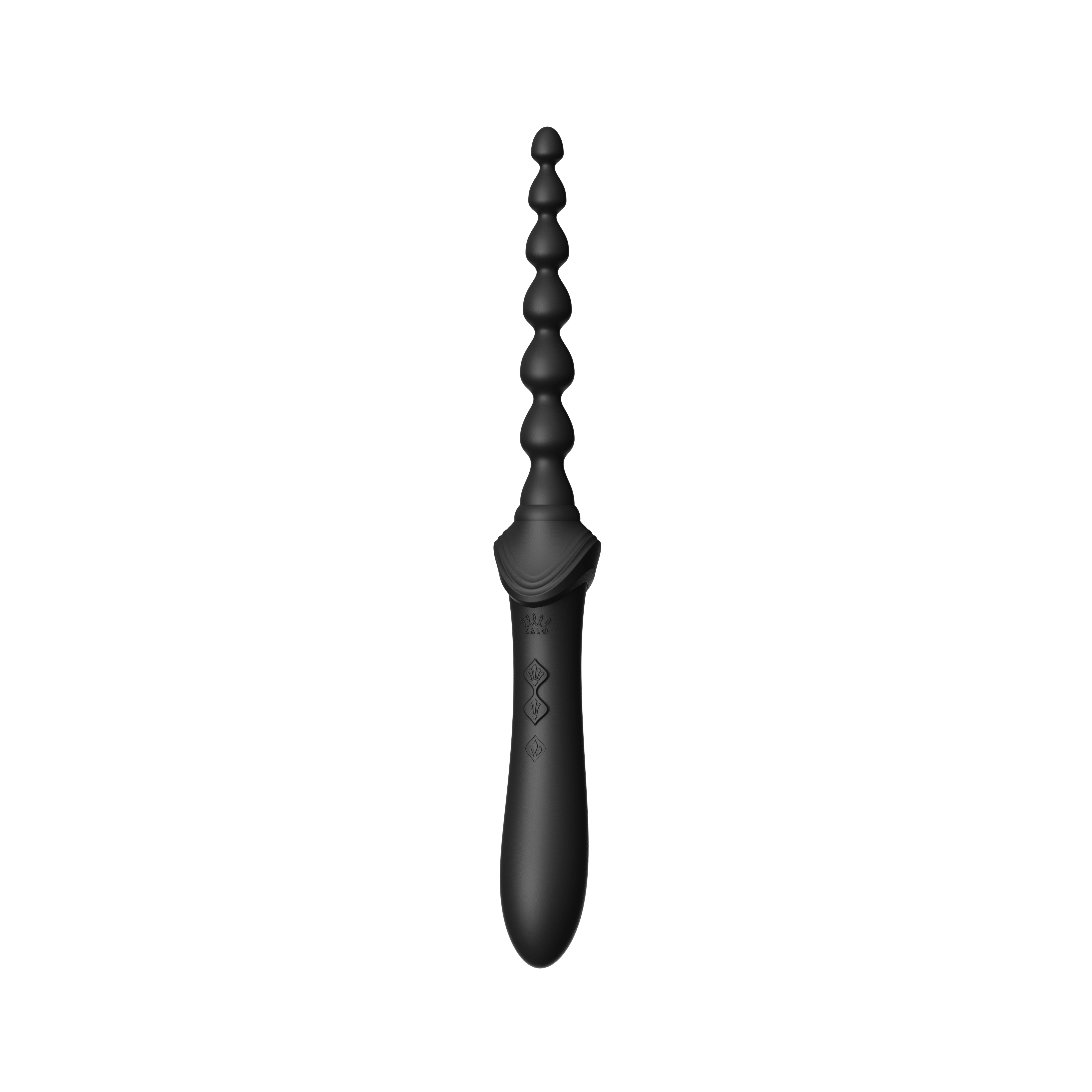 Bess 2 Clitoral Massager with Anal Beads Attachment and 8 Vibration Modes in Obsidian Black