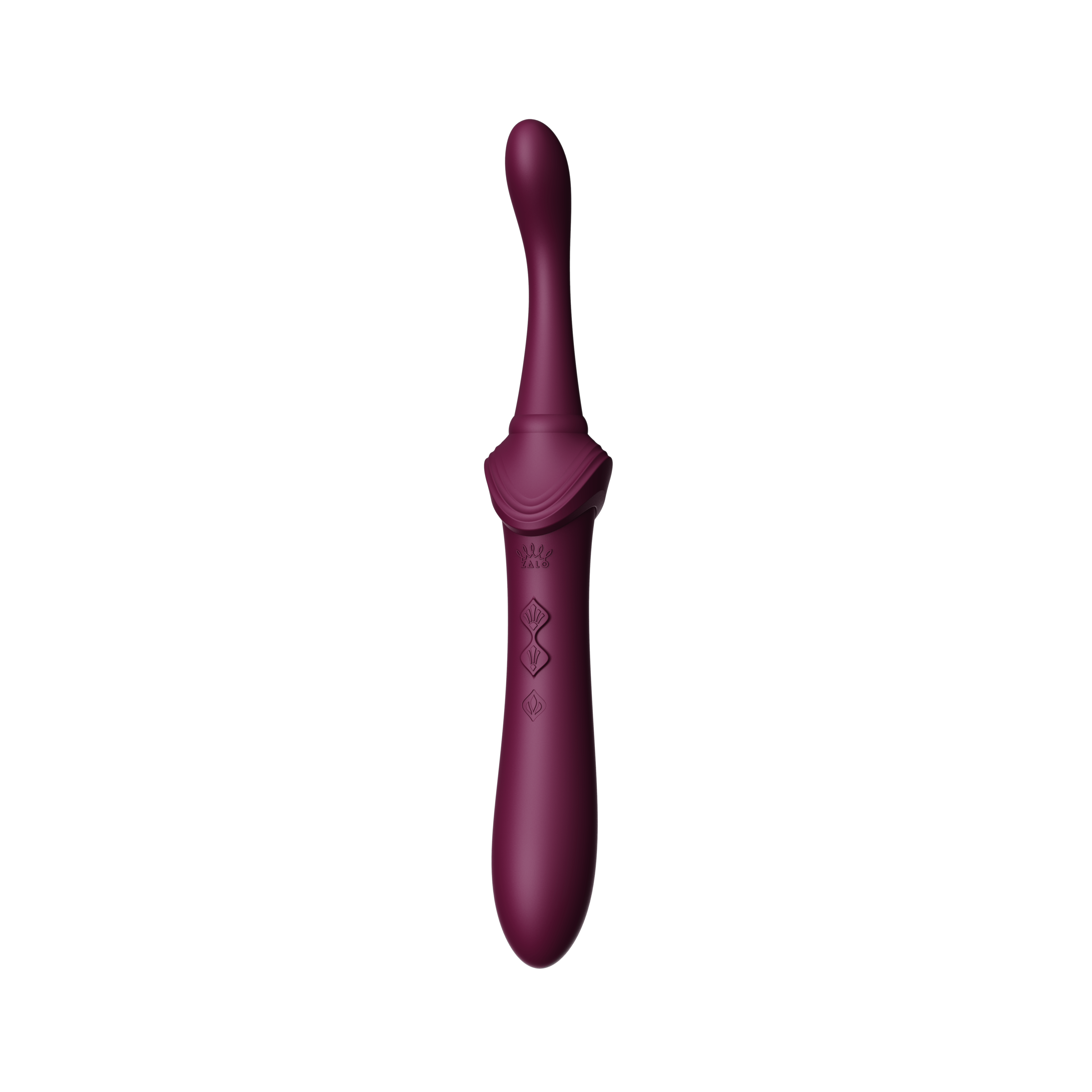ZALO Bess 2 Clitoral Massager in Velvet Purple with multiple attachments for customized pleasure, 8 vibration modes, and USB rechargeable battery.