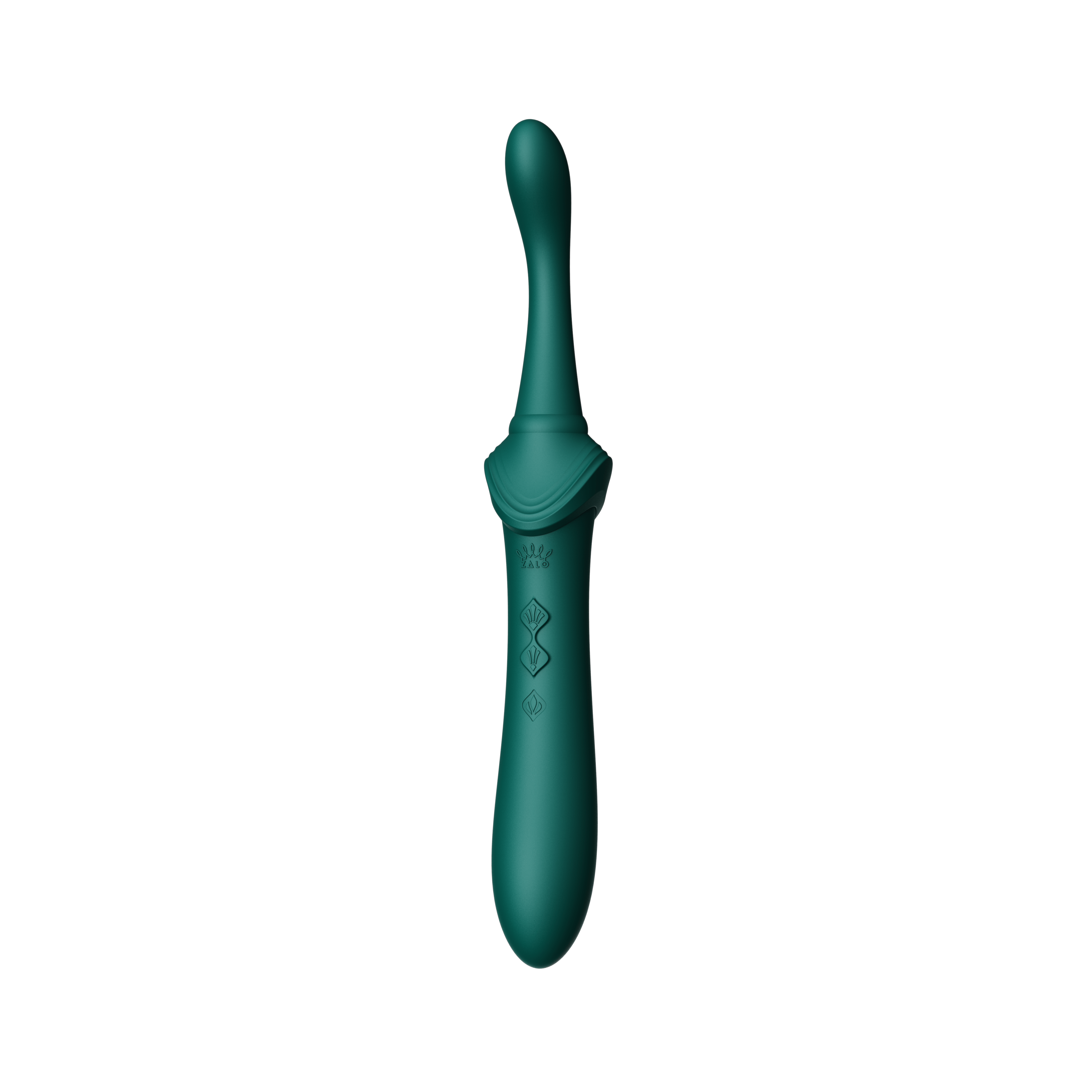 Turquoise Green ZALO Bess 2 Clitoral Massager with multiple head attachments and heating function for customized targeted stimulation.